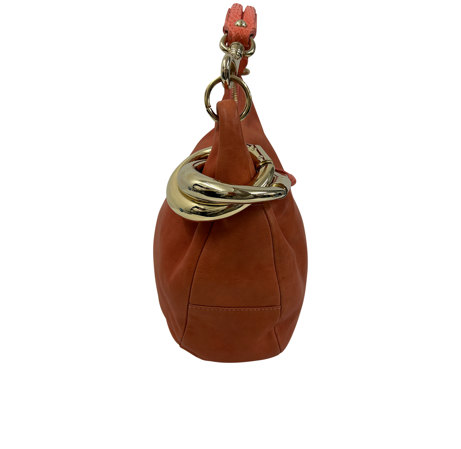 Bracelet Bag, 380&euro;, Bolso, Rosa, Animal - Piel, Vista inferior